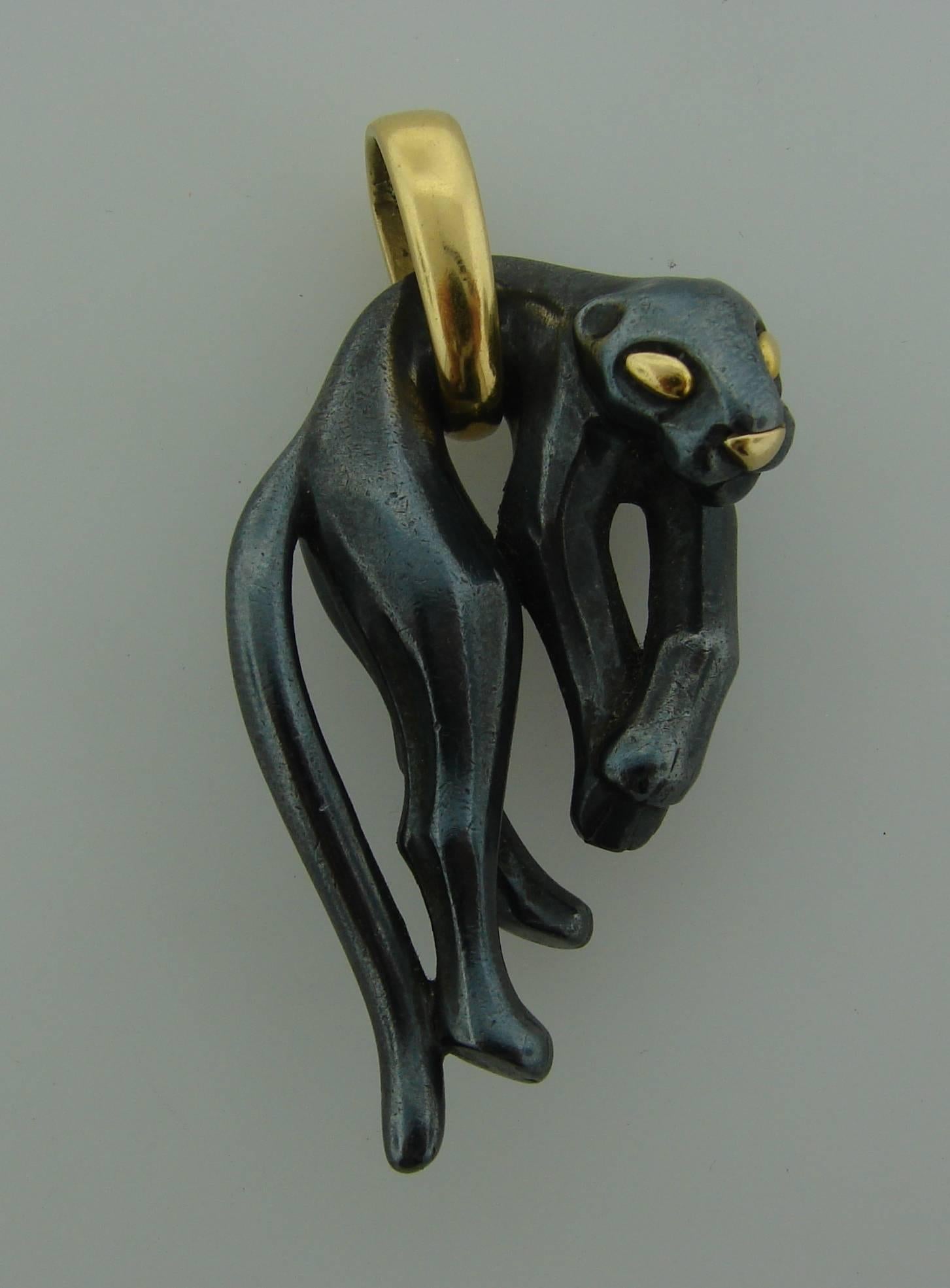 Moderno Ciondolo Panthere in argento e oro di Cartier