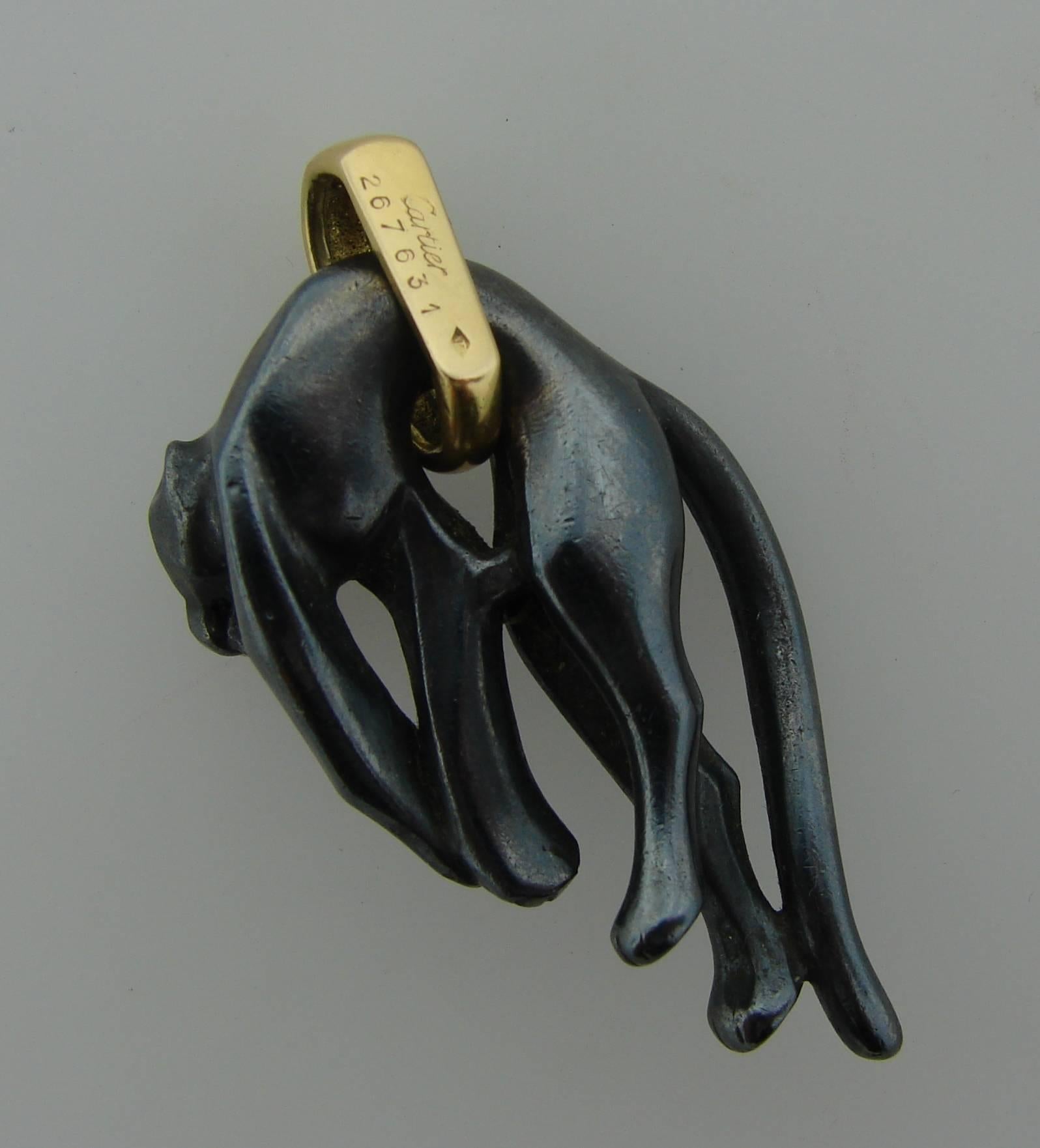 Ciondolo Panthere in argento e oro di Cartier 1