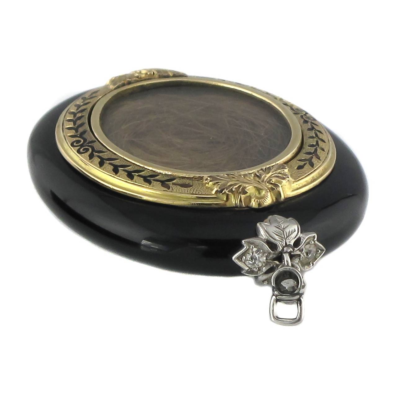 victorian mourning hair locket