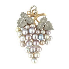 Victorian Bunch of Grapes Pearl Pendant