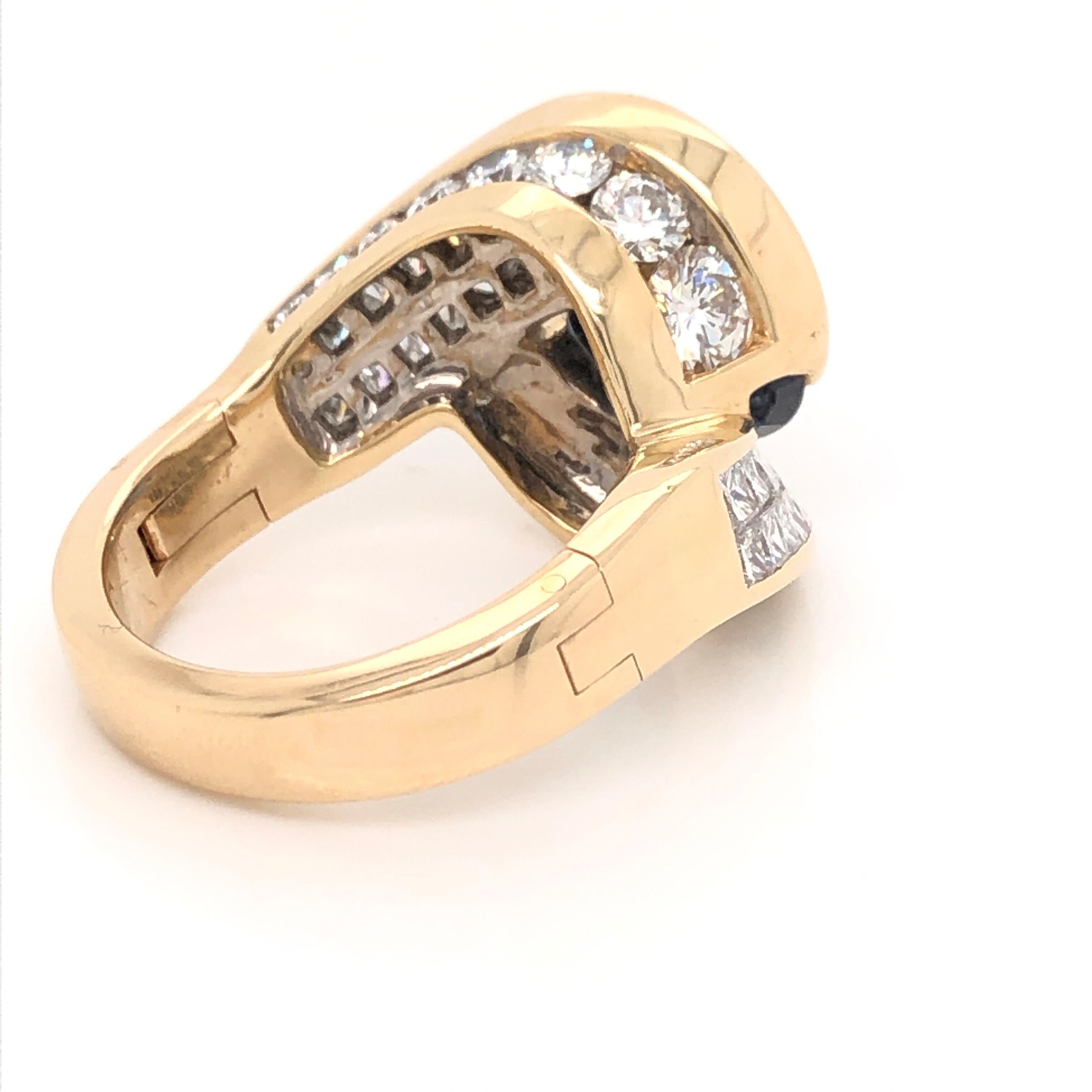 Sapphire, Gold and Diamond Dinner Ring 1