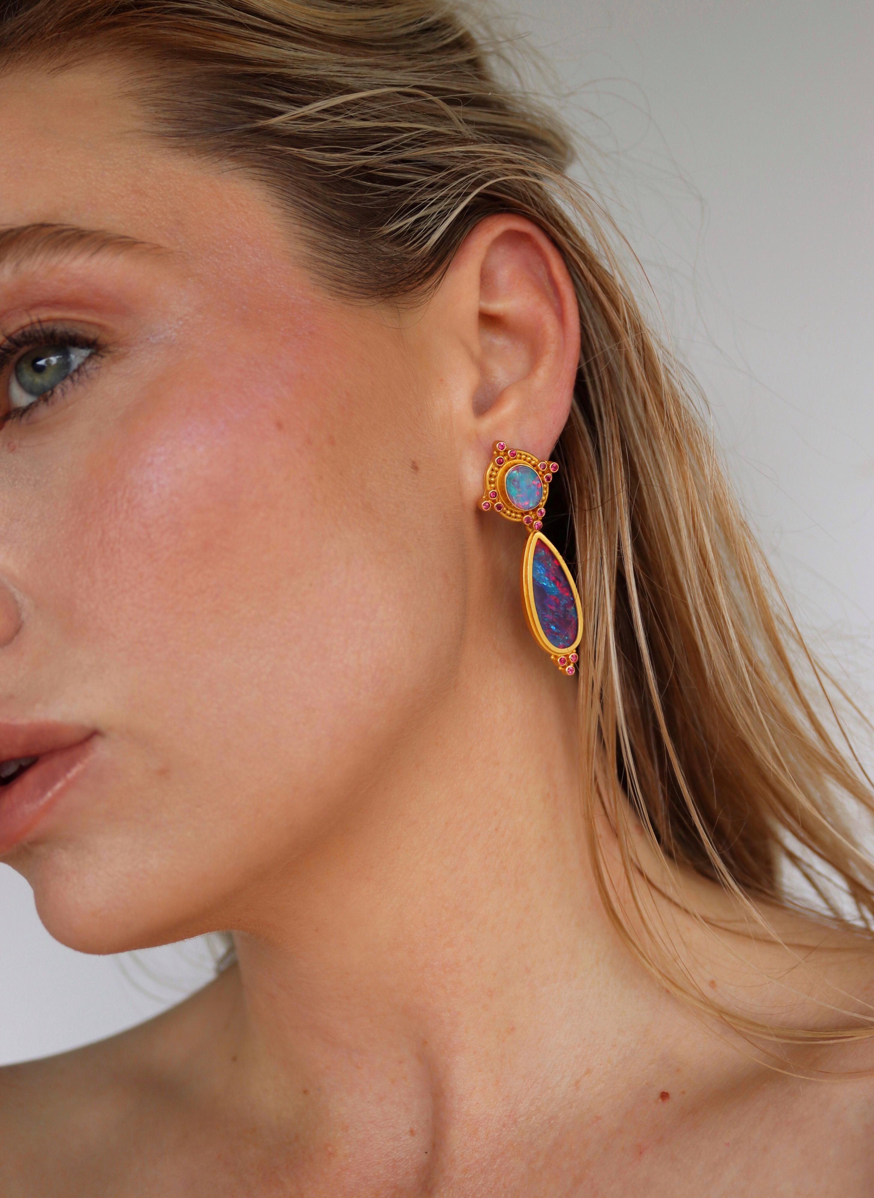 Carolyn Tyler Boulder Opal Earrings 5