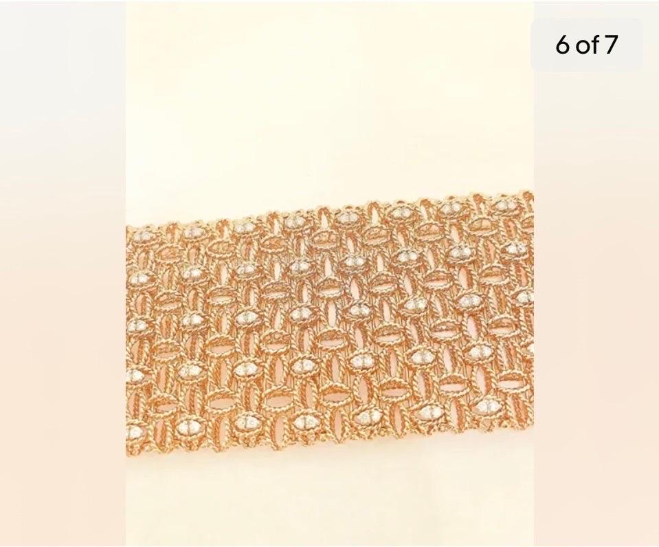 Round Cut Roberto Coin Rose Gold and Diamond Bracelet