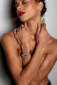 Pamela Huiznega Bracciale Druzy in oro 18 carati