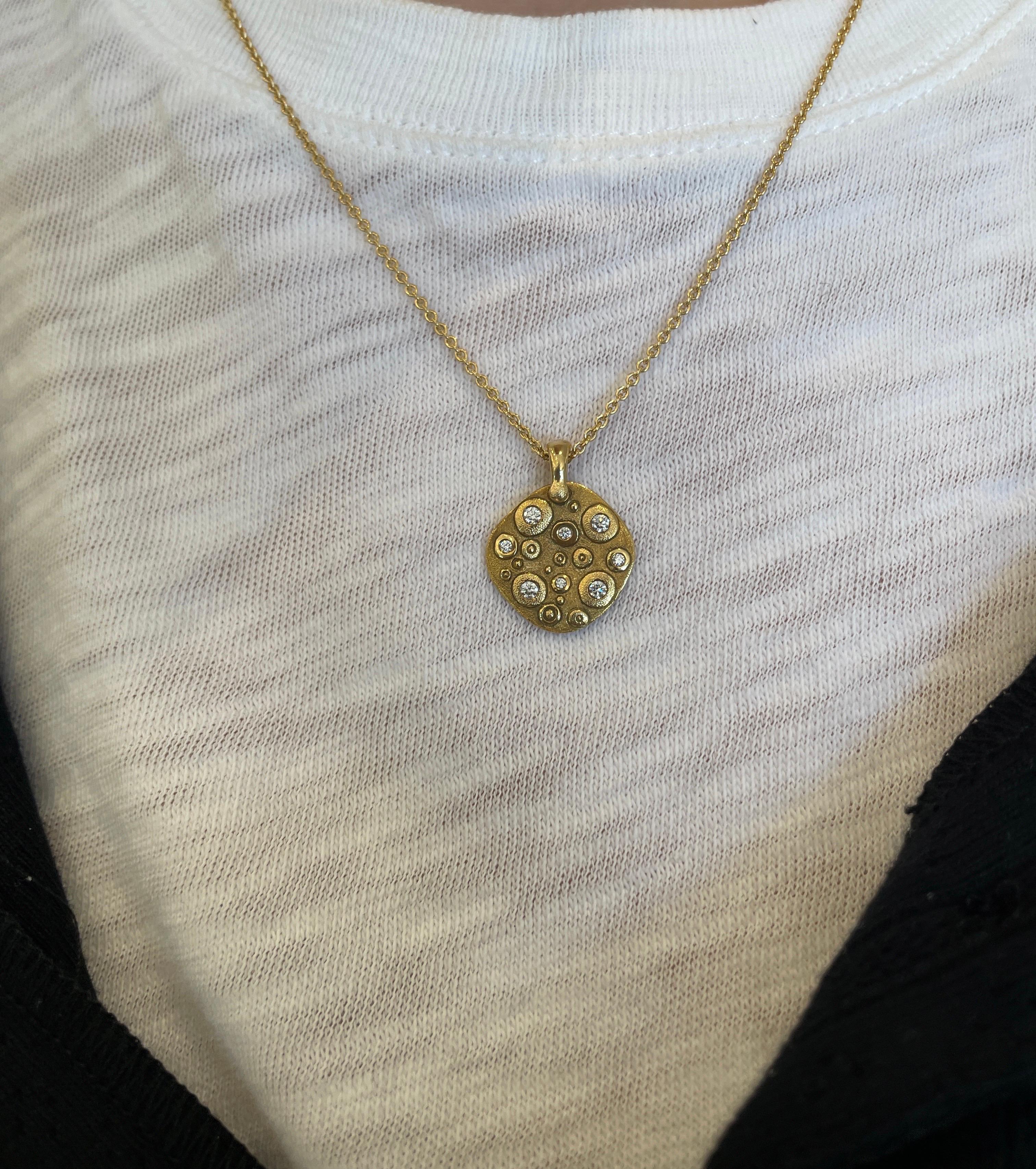 Alex Sepkus 'Stingray' Diamant-Anhänger an 18'' Kabelkette 18K Gelbgold mit Diamant-Anhänger 1