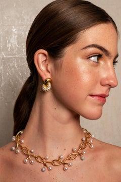 Angela Cummings for Assael Pearl and Diamond “Sprig" Necklace