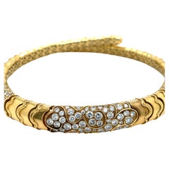 Marina B 18 Karat Gelbgold Diamant-Choker-Halskette