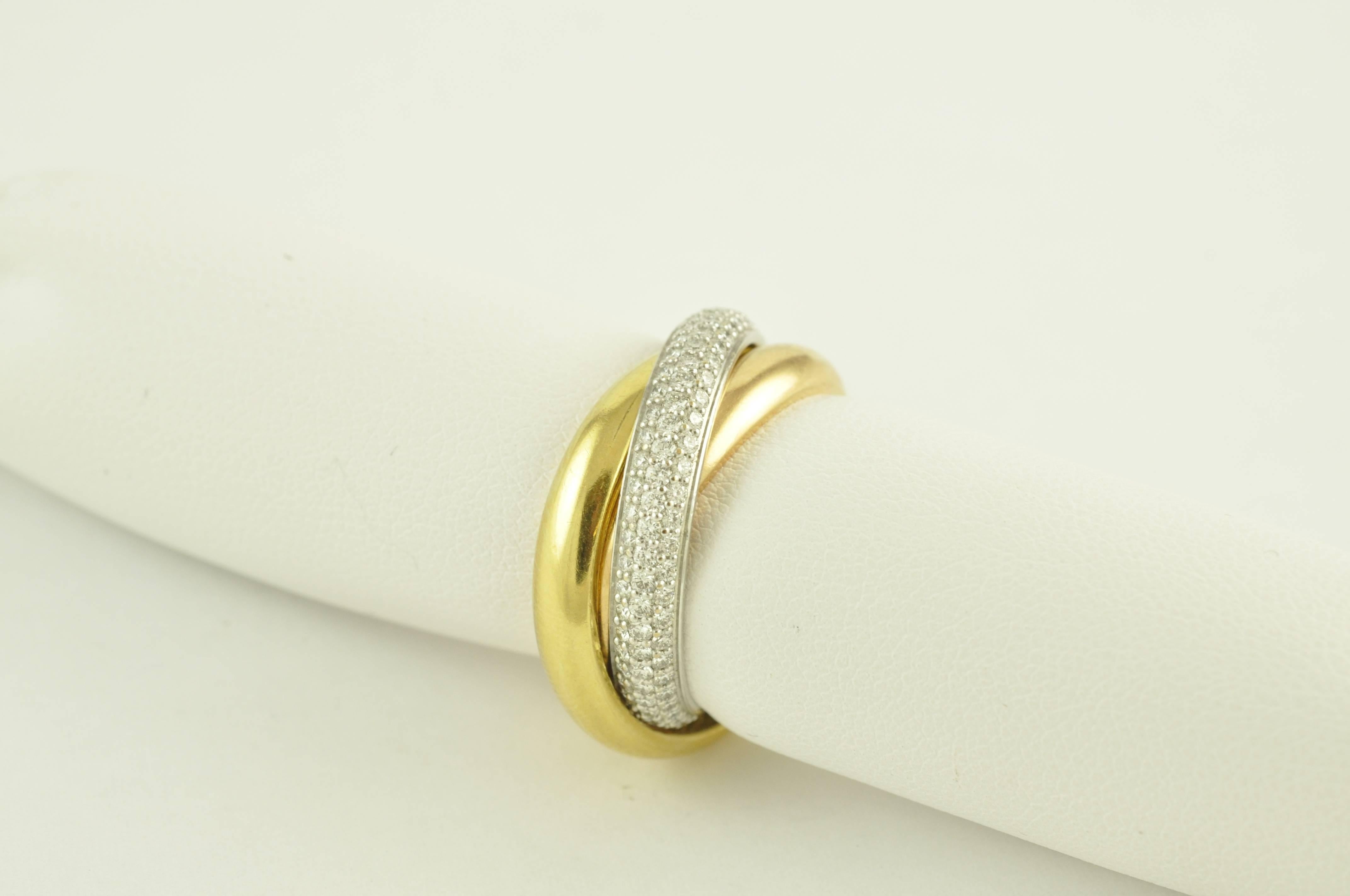 cartier diamond rolling ring