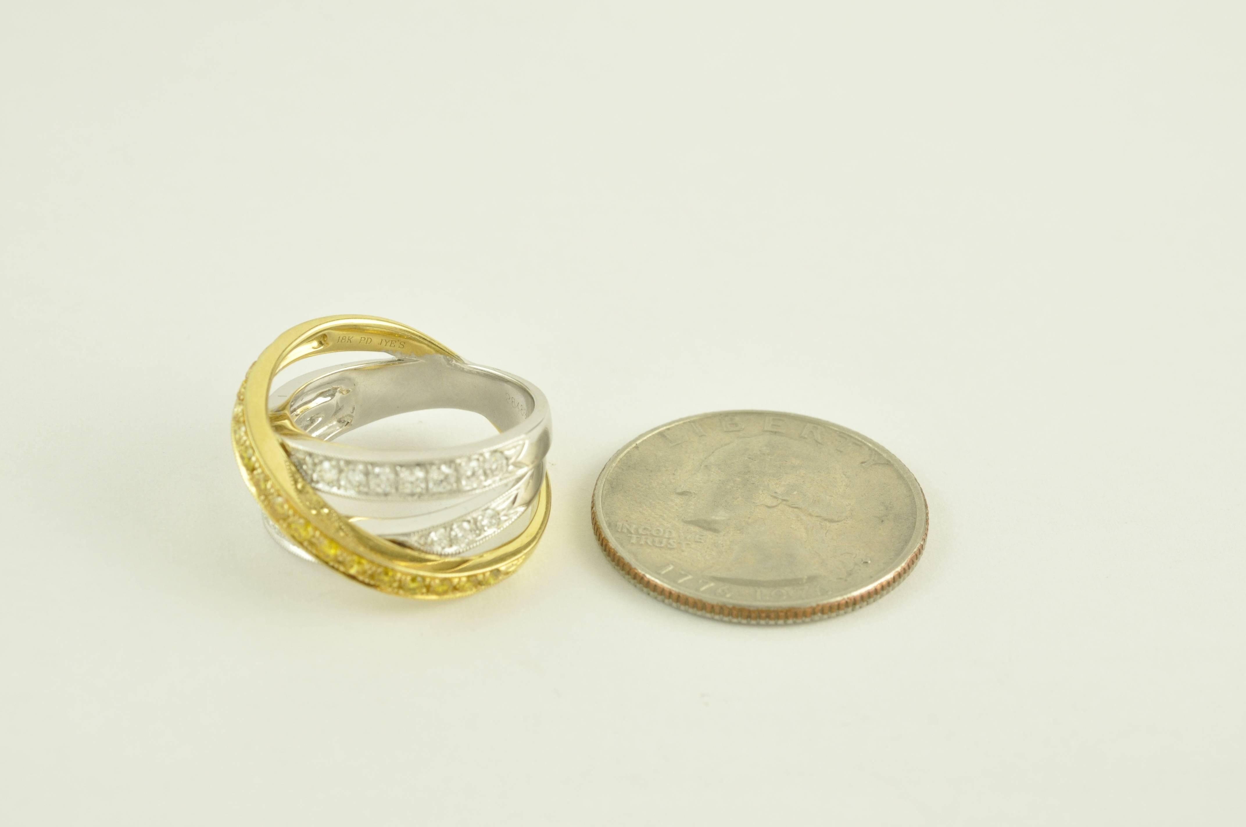 Modern Cartier Rolling Ring with Diamonds