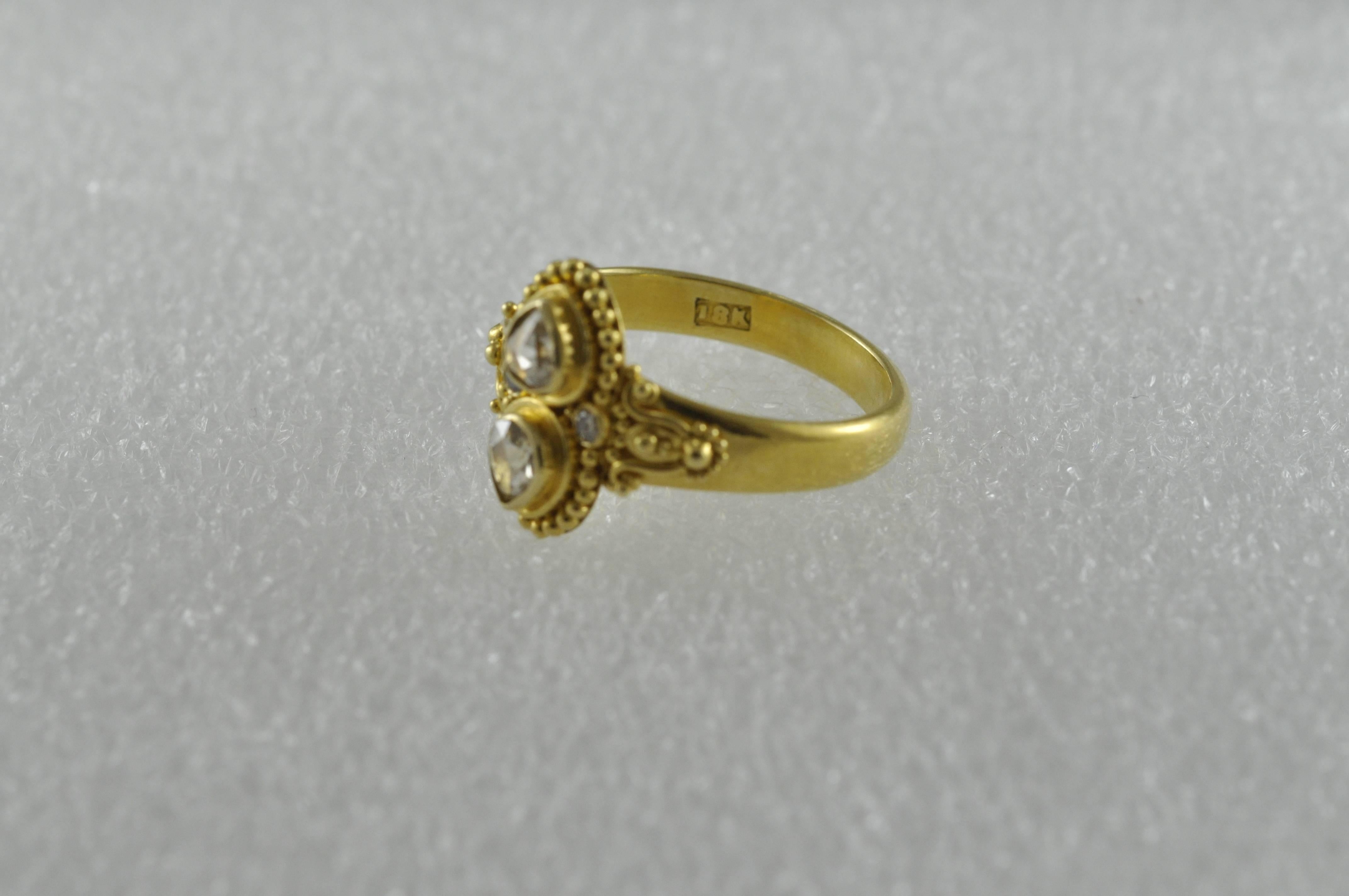 Women's Gold and Rose Cut Diamond Ring