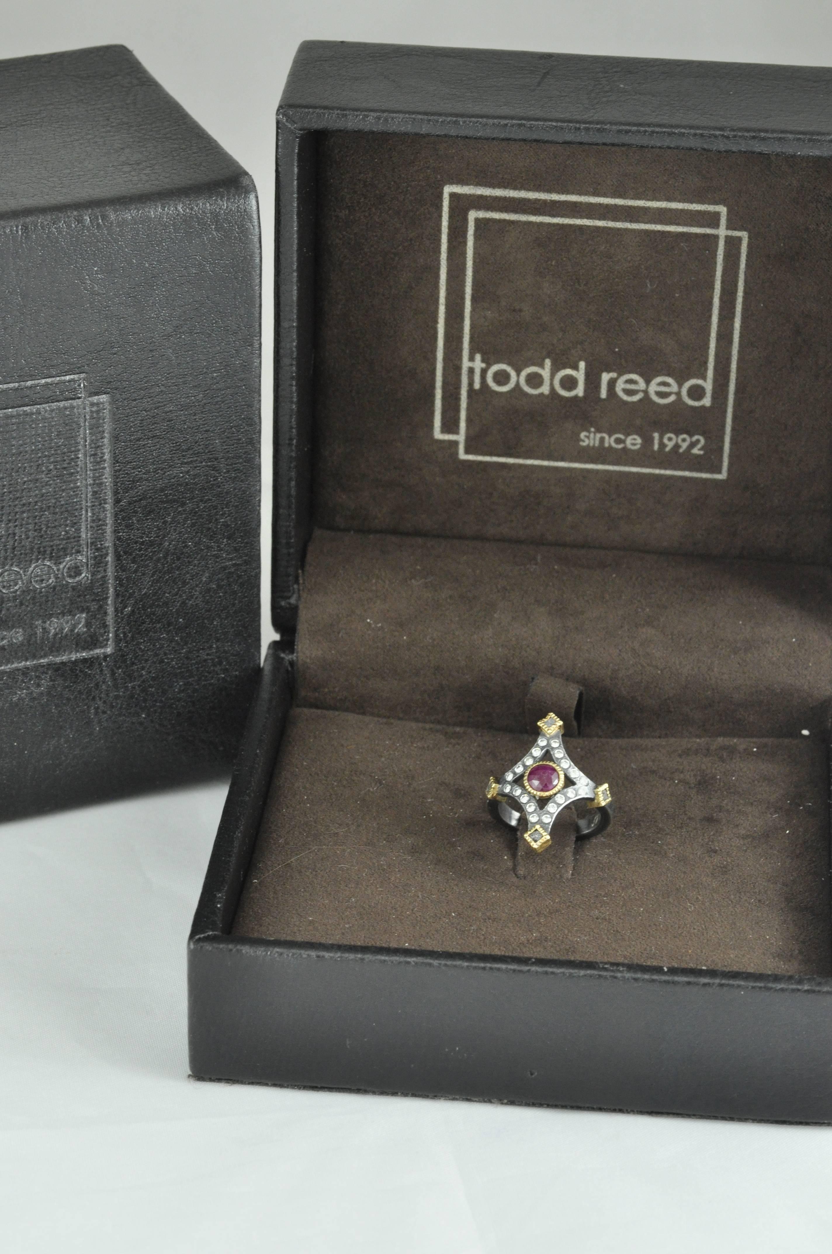 Todd Reed Faceted Ruby Ring In Excellent Condition In Dallas, TX
