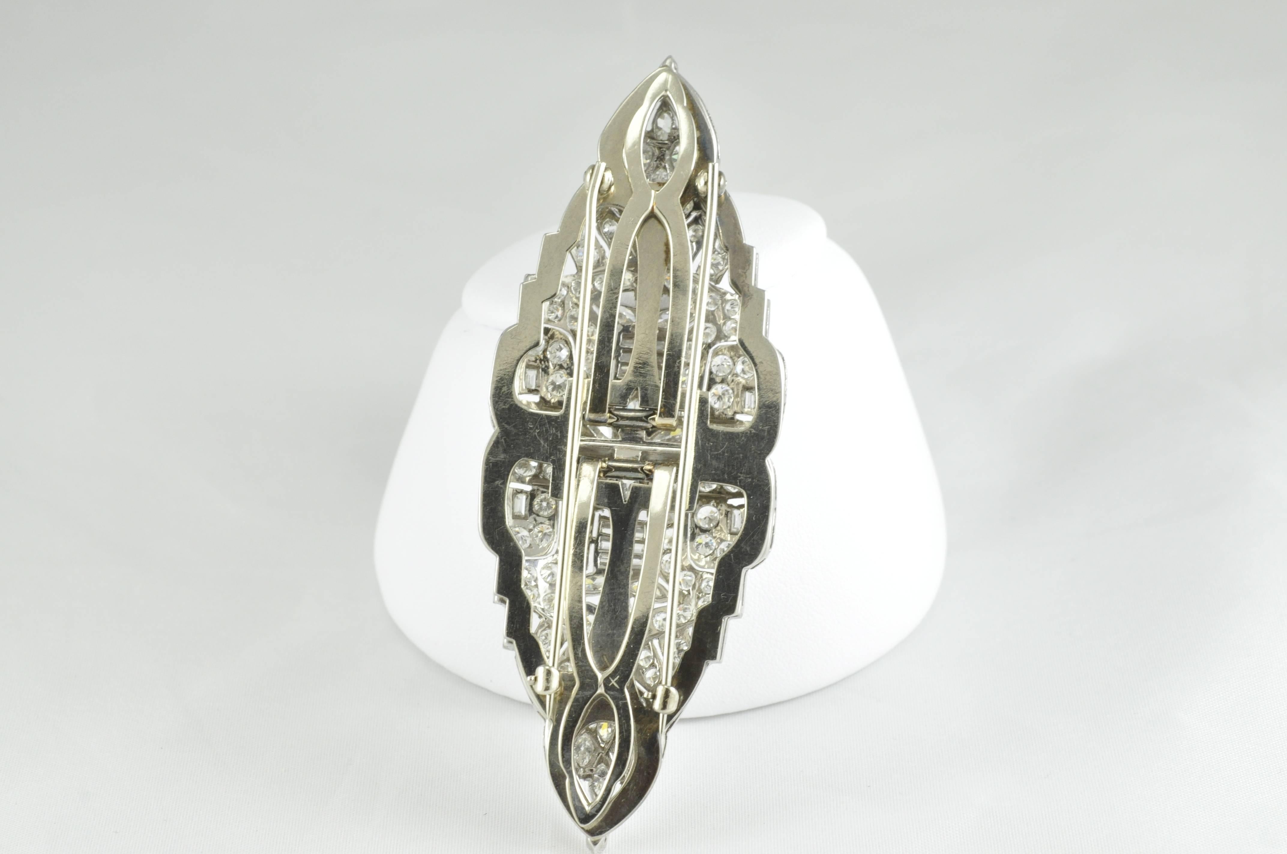 Art Deco Diamond Platinum Dress Pin
