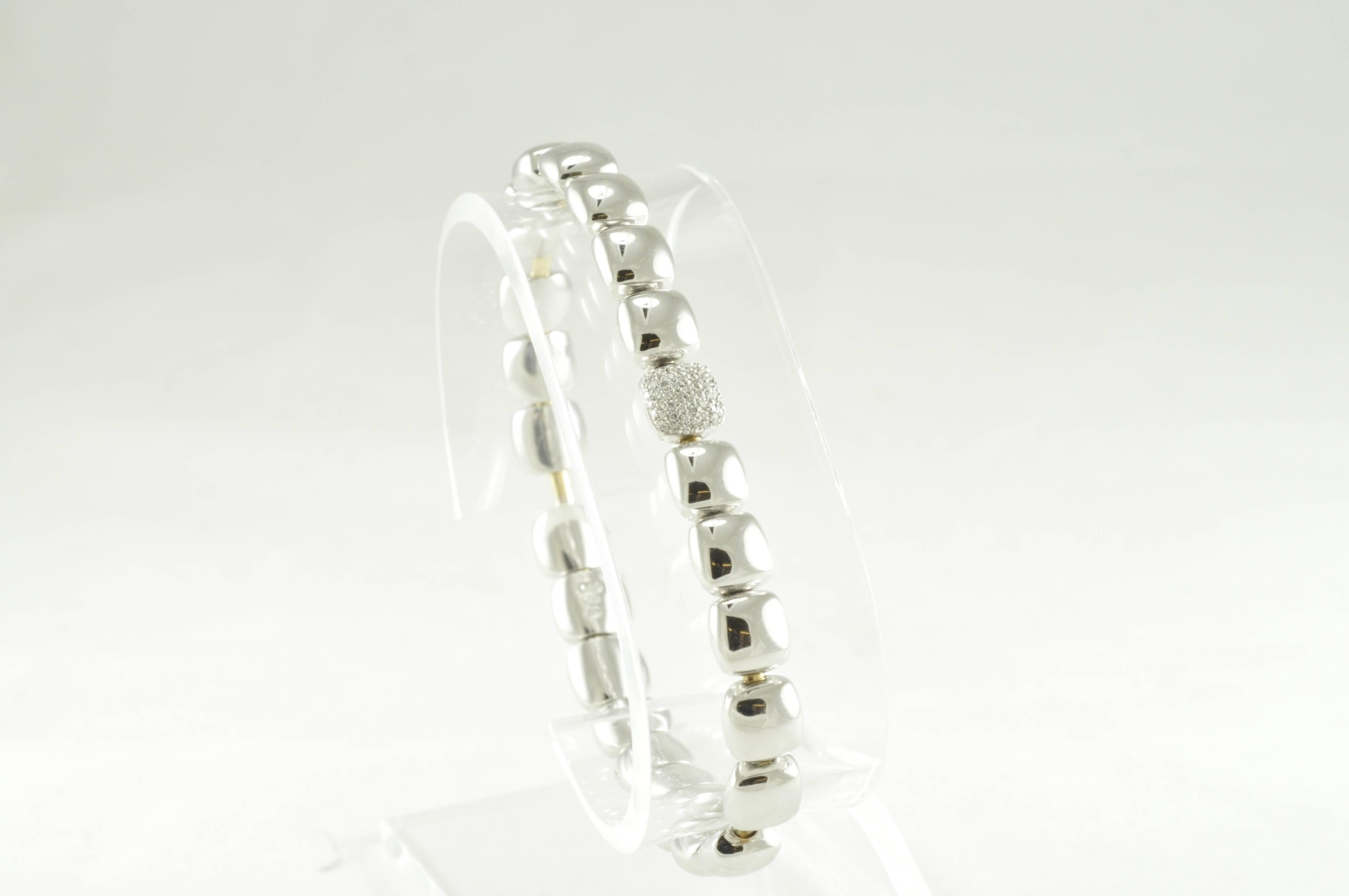 White Gold Diamond Stretch Bracelet with .32ctw Diamonds.  Fits 7 inch wrist.  