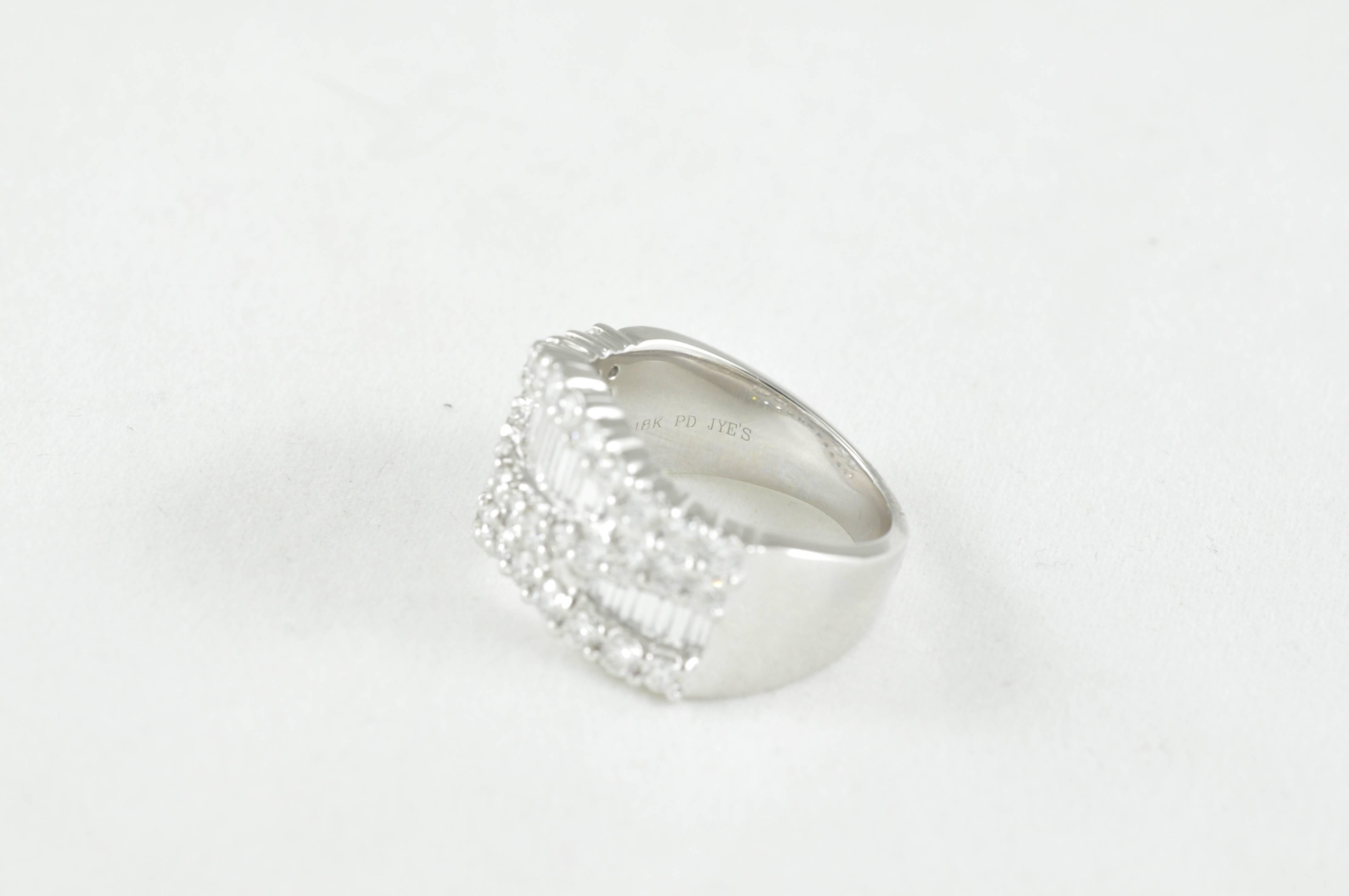Women's Jye's Gold and Palladium Diamond Fashion Ring