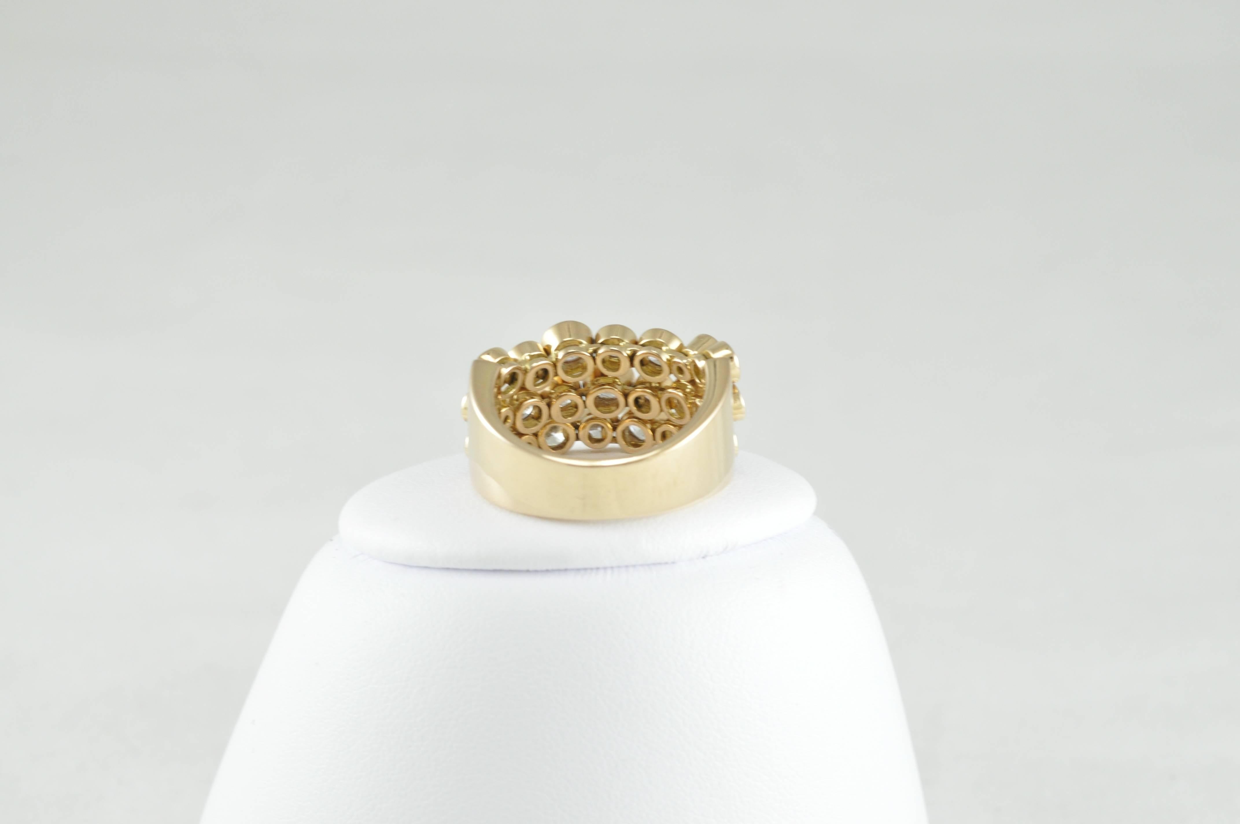 Women's Roberto Coin Cento Frizzante Rose Gold and Diamond Ring