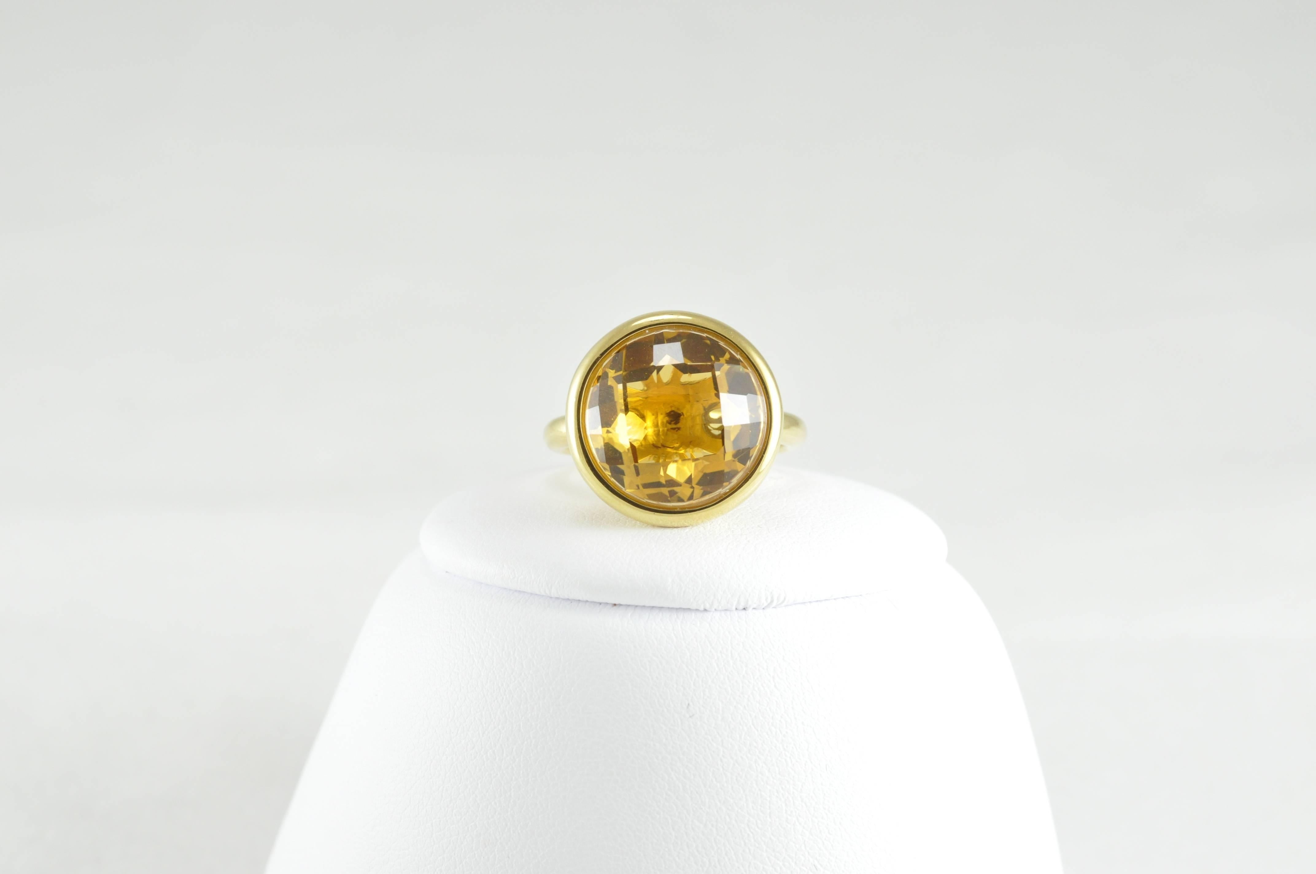 Modern Gold and Citrine Candy Ring