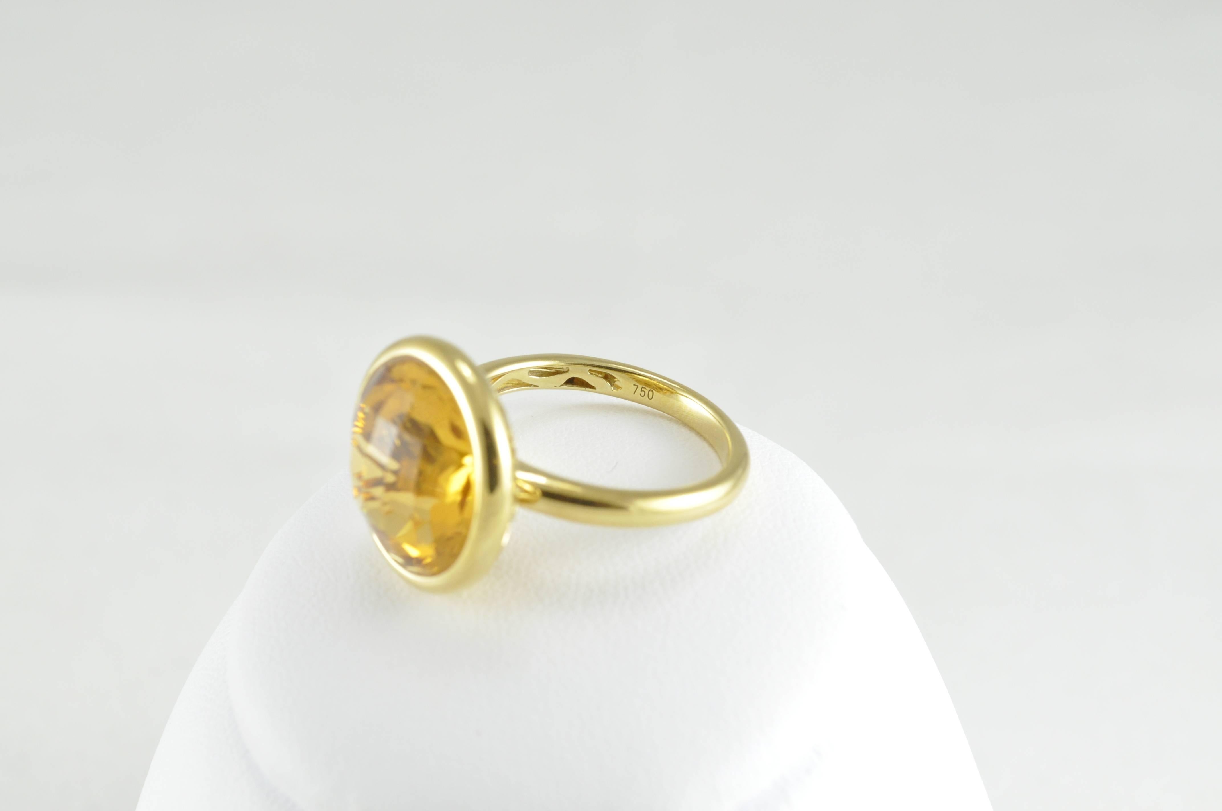 Women's Gold and Citrine Candy Ring