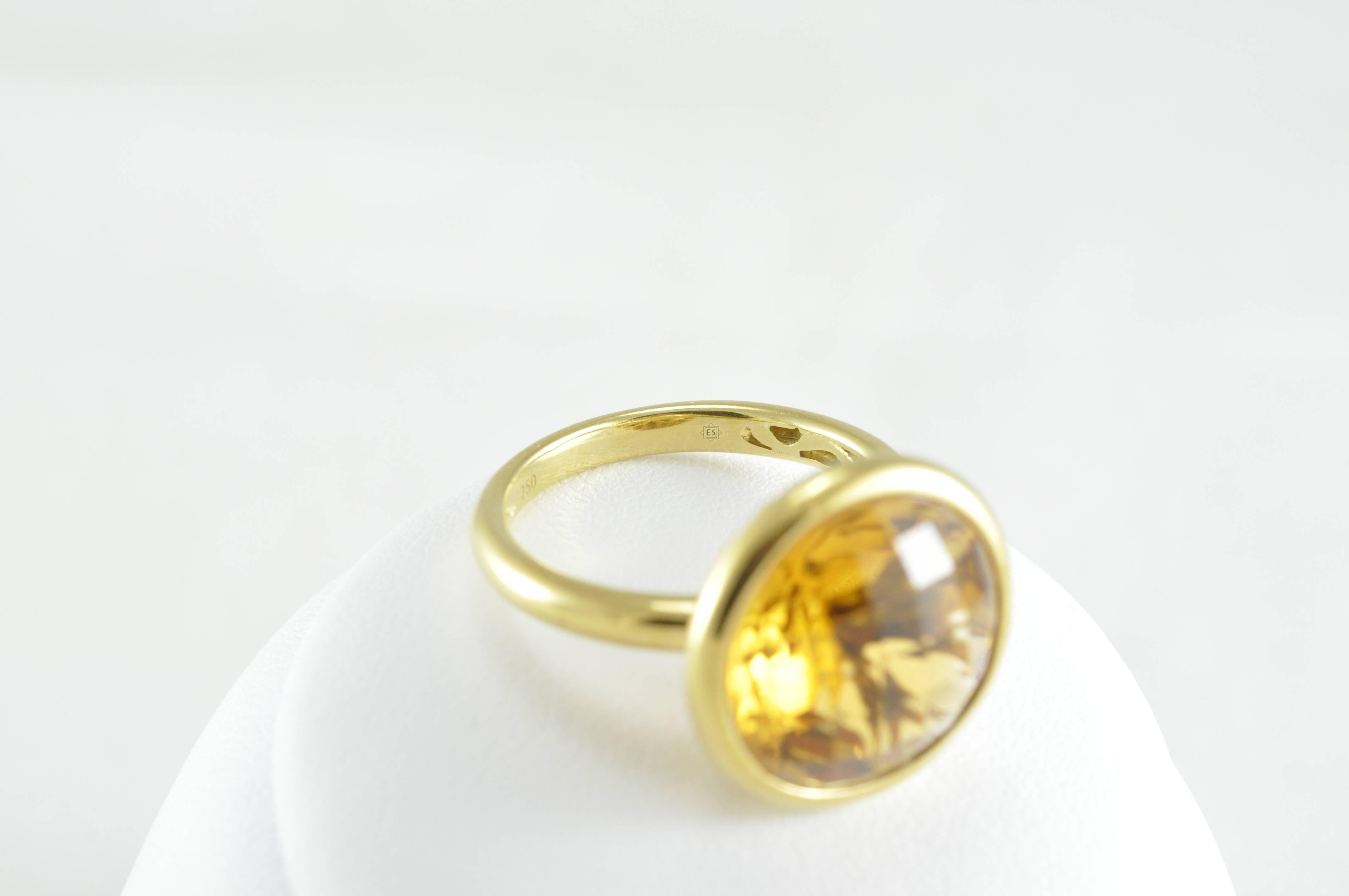 Gold and Citrine Candy Ring 1