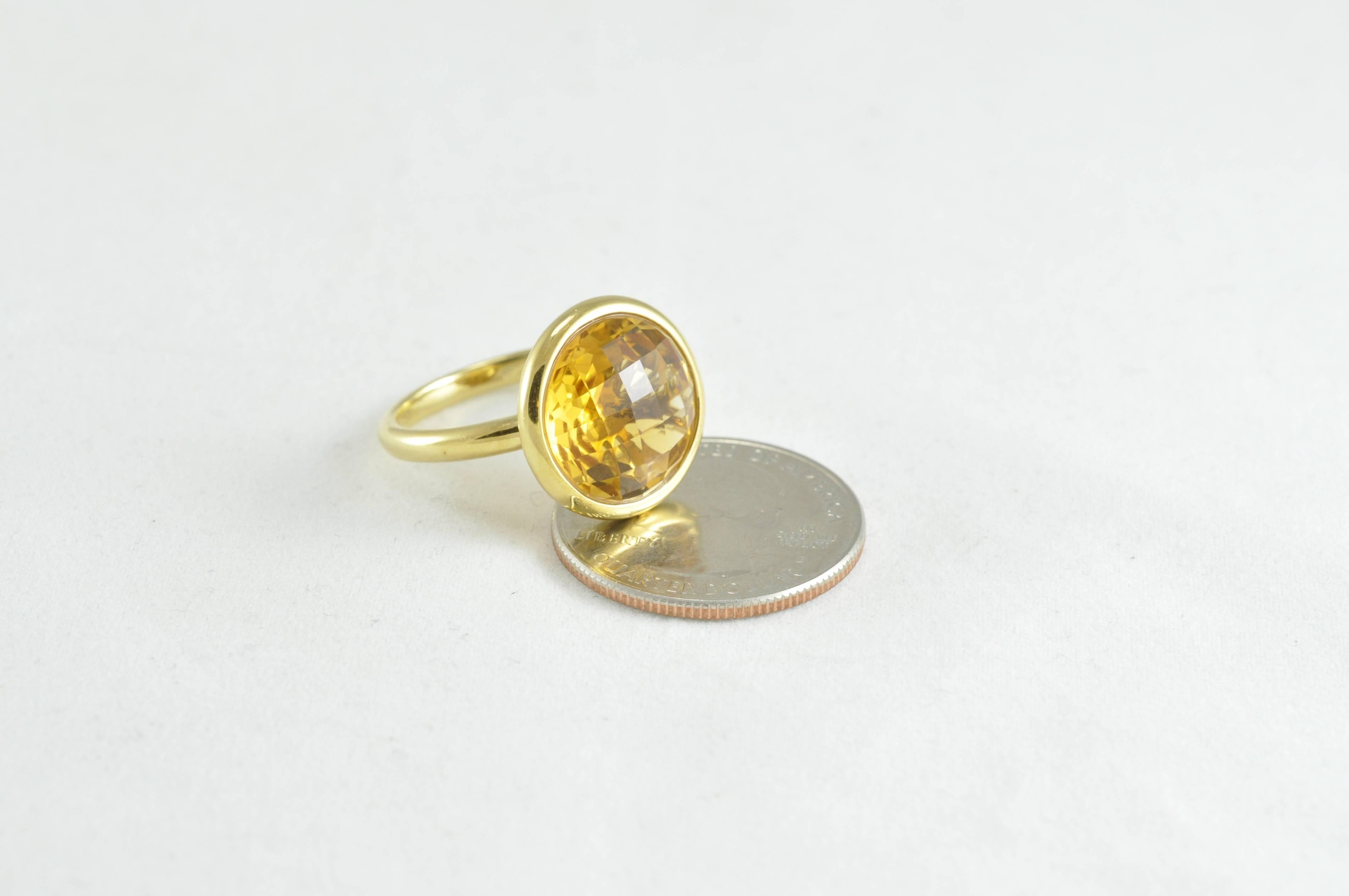 Gold and Citrine Candy Ring 2