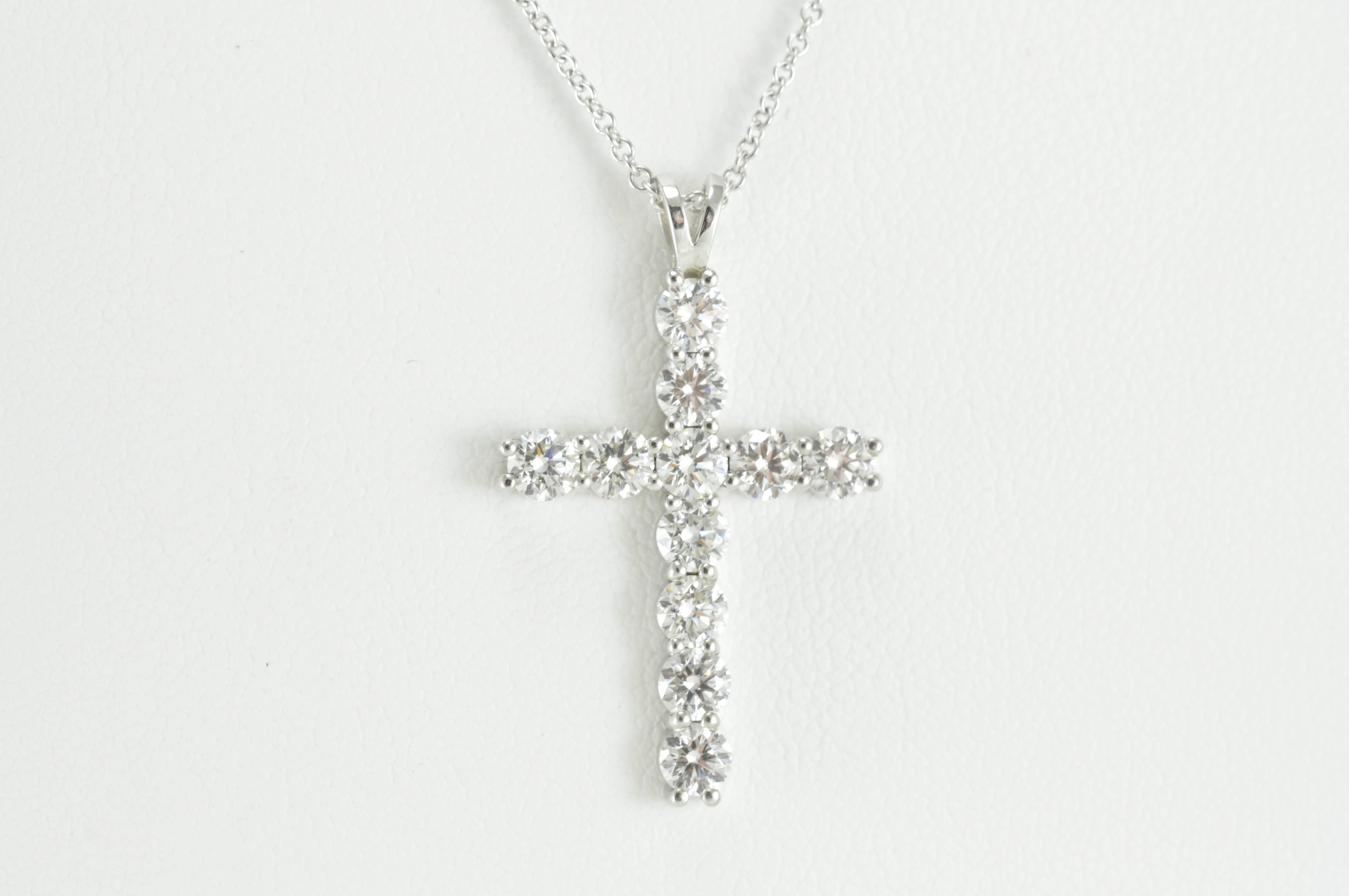 Modern 1.97 Carat Diamond Cross