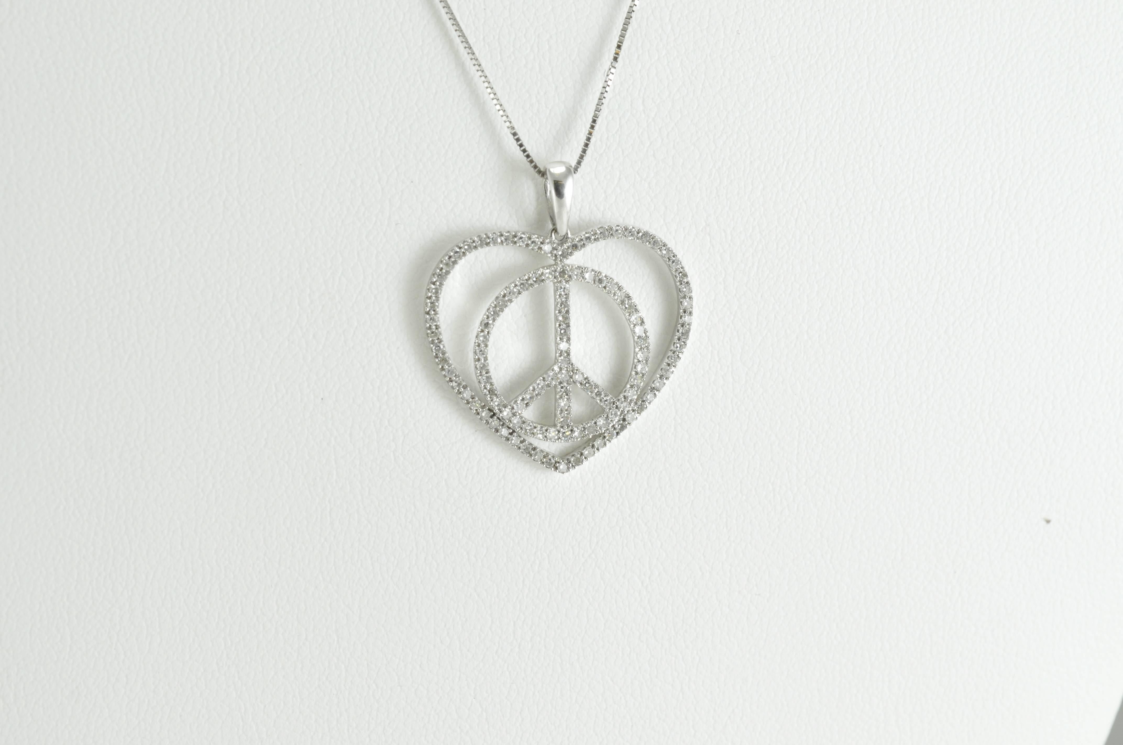 peace diamond necklaces