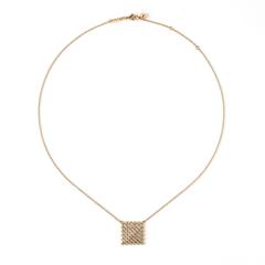 Francesca Grima Rose Gold and Diamond Pyramid Pixel Necklace