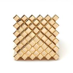 Francesca Grima Yellow Gold Pyramid Pixel Ring