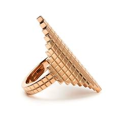 Francesca Grima Rose Gold Long Pixel Ring