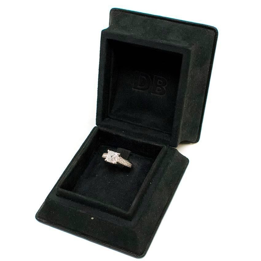 Women's Bespoke Platinum Diamond Ring For Sale