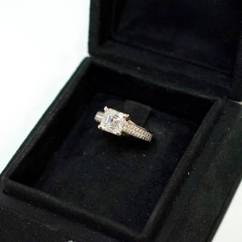 Bespoke Platinum Diamond Ring For Sale 1
