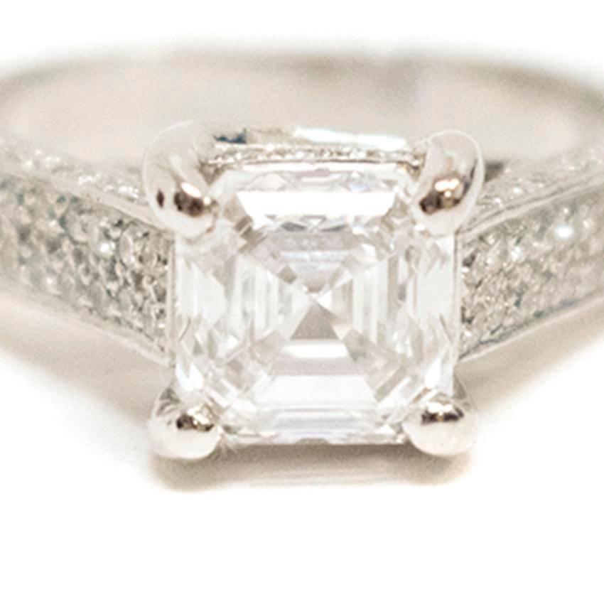 Bespoke Platinum Diamond Ring For Sale 4