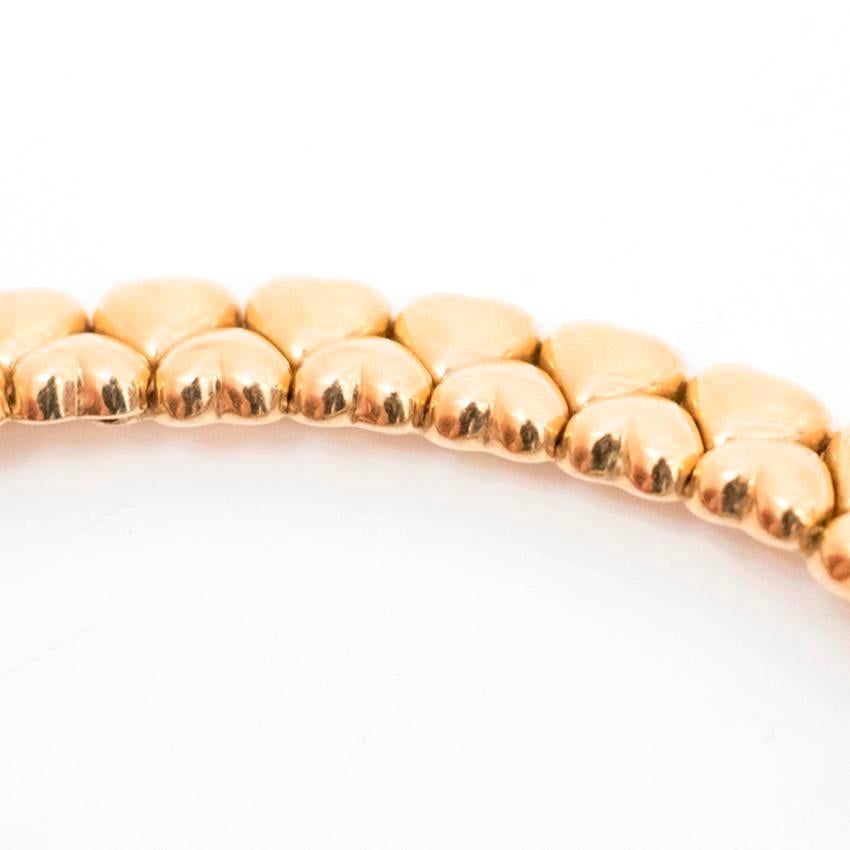 Women's Cartier 18 Karat Yellow Gold Heart Collar Necklace For Sale