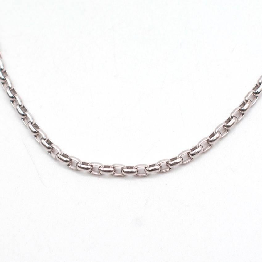 Women's or Men's Theo Fennell 18 Karat White Gold Oval Chain For Sale