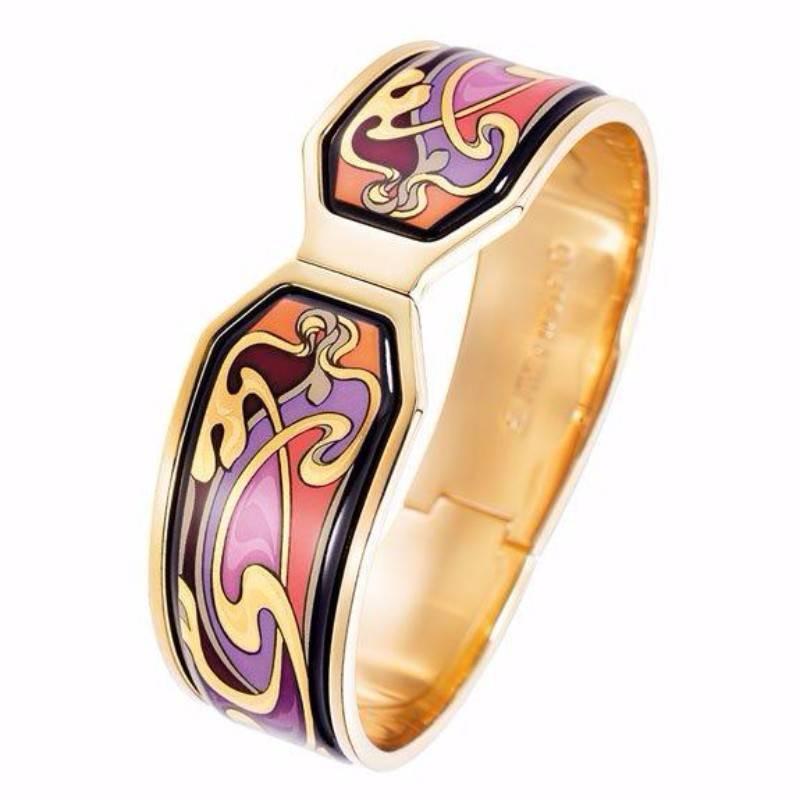 Frey Wille Hommage A Alphonse Mucha Gold Bangle For Sale