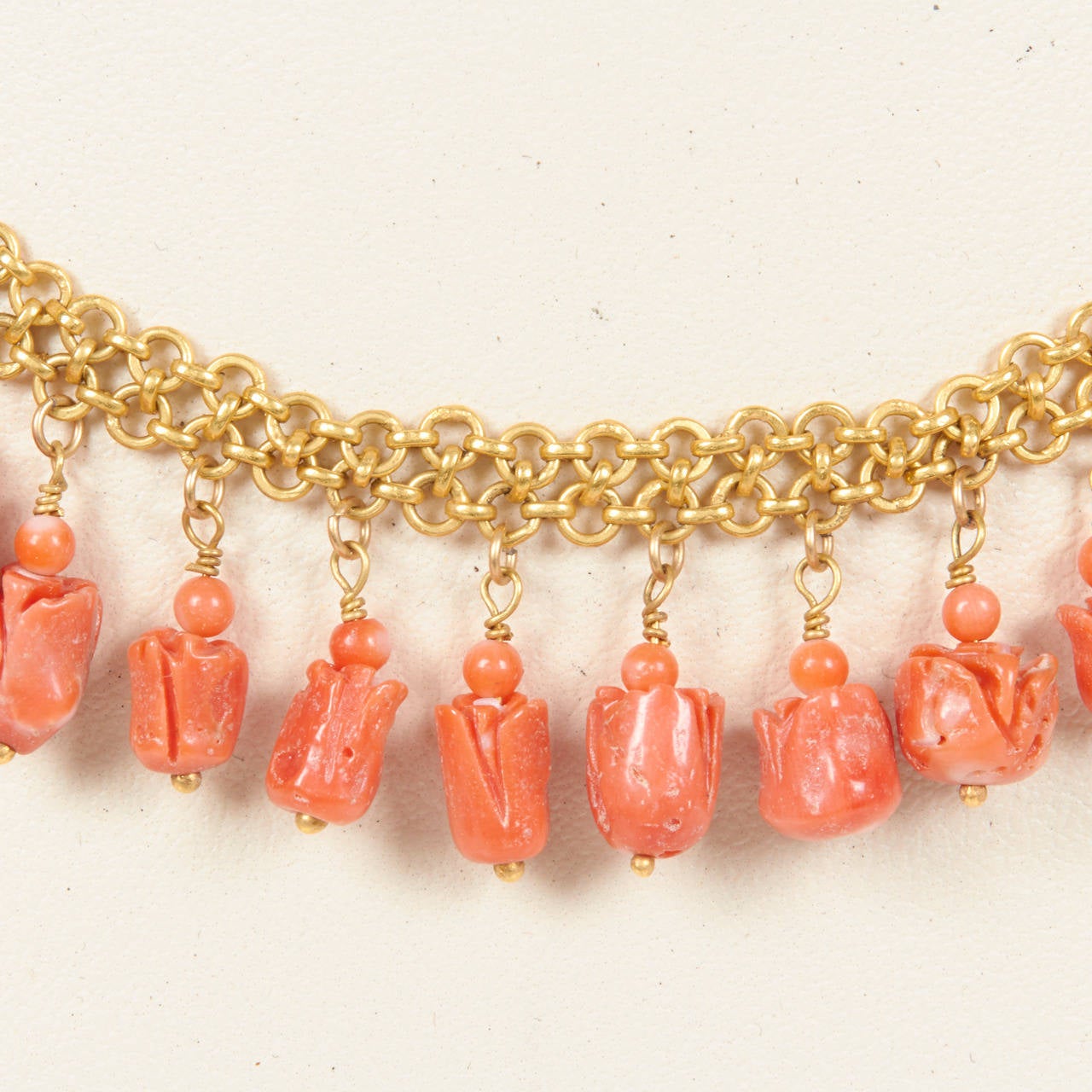 tulip coral beads