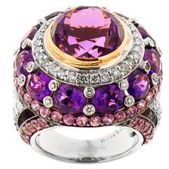 Zorab Amethyst Pink Sapphire Diamond Ring 7