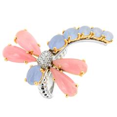 Jade Diamond Gold Dragonfly Ring 8