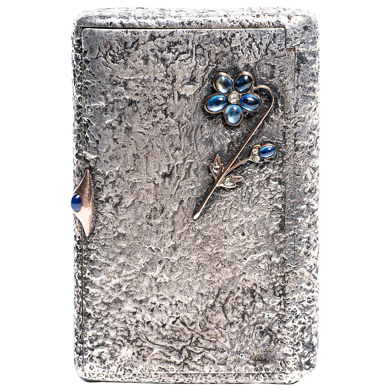 Faberge Silver Gold Cigarette Case