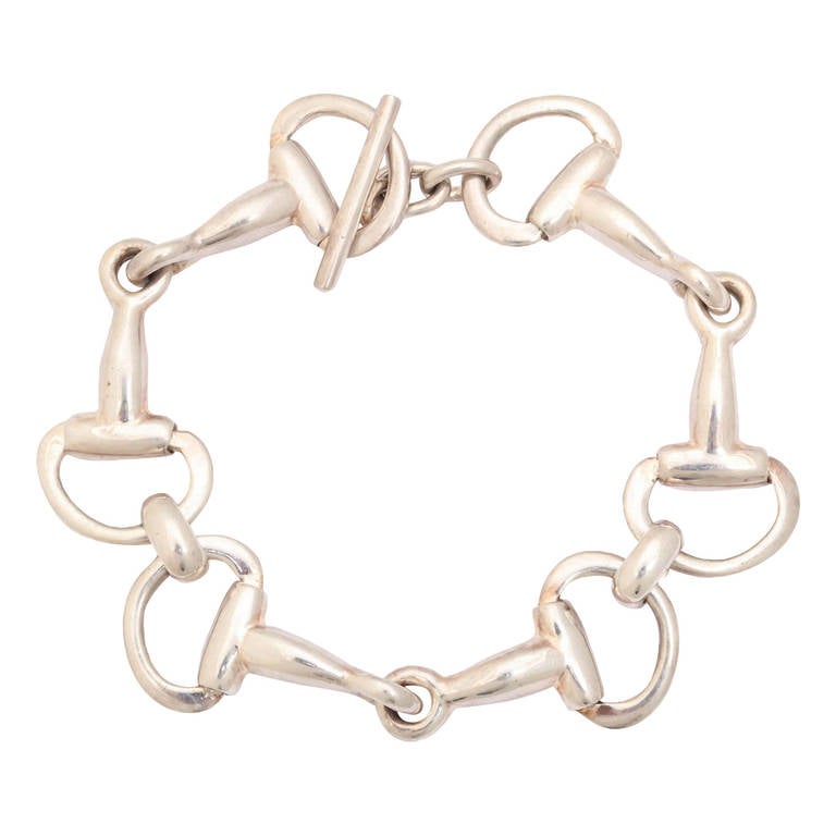 Equestrian Silver Horse Bit Bracelet