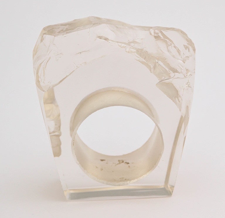 Artisan Rock Crystal Ring For Sale