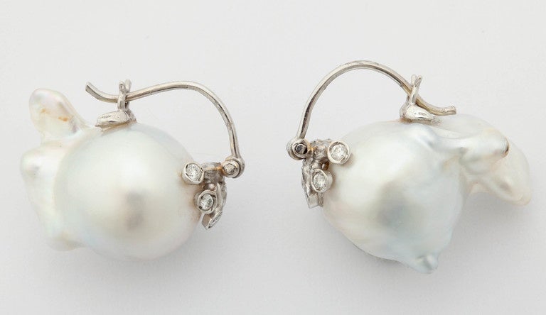 Artisan Whimsical Baroque South Sea Pearl Earrings
