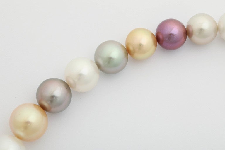 Exceptional Colored Pearl Necklace 2