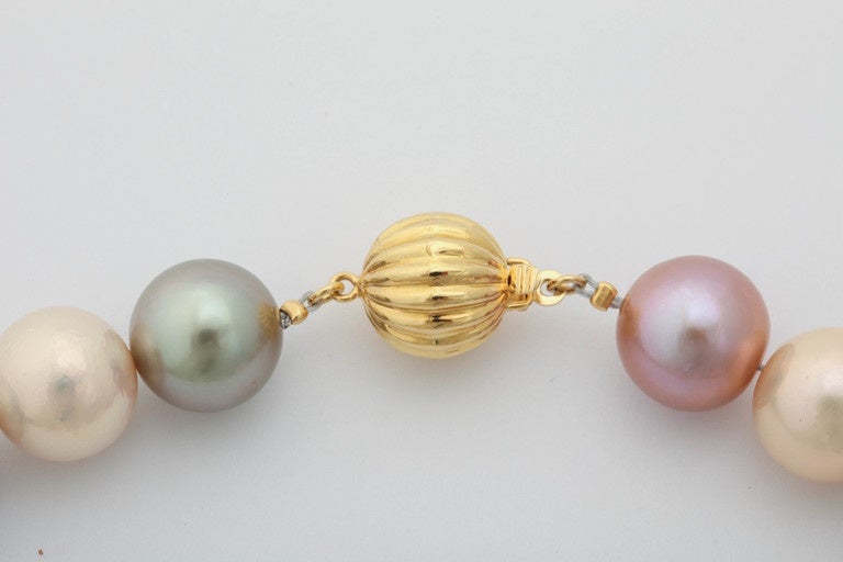 Exceptional Colored Pearl Necklace 3