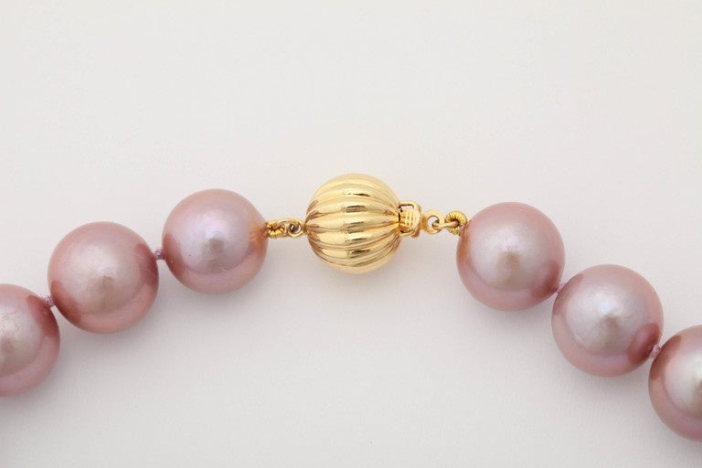 Exquisite Pink Pearl Necklace In New Condition In TRYON, NC