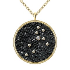 Hugo & Haan Gold Diamond Leo Zodiac Constellation Star Pendant Necklace