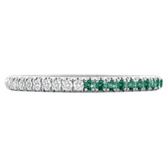 Hugo & Haan White Gold Emerald Diamond Bicolor Ring