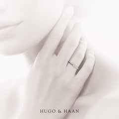 Hugo & Haan Yellow Gold Blue Sapphire Diamond Bicolor Ring