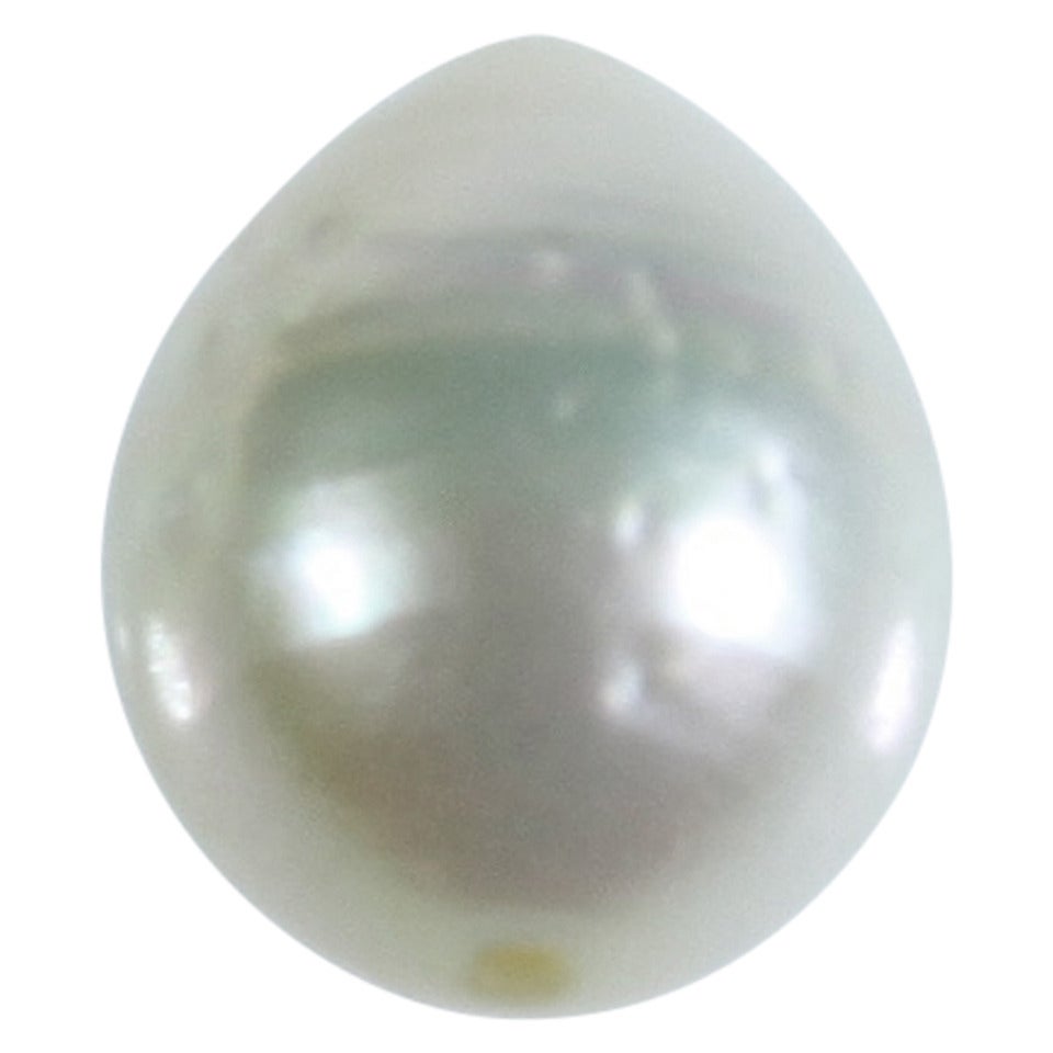 Natural 10.46 x 8.51 Unmounted  Pearl Drop GIA Certified For Sale