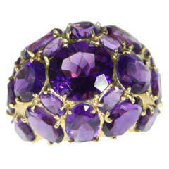 Amethyst Cluster Dome Ring