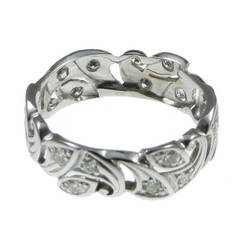 Ornate Platinum Diamond Ring